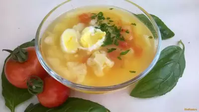 Суп овощной с перепелиными яйцами рецепт с фото
