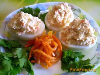 Яйца фаршированные творогом и морковью рецепт с фото