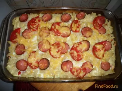 Запеканка из макарон с сыром и помидорами рецепт с фото