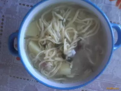 Куриный суп с домашней яичной лапшой рецепт с фото