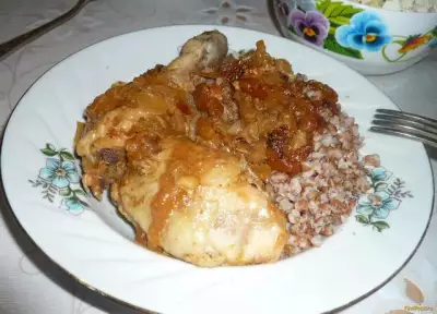 Курица в медово-луковом соусе рецепт с фото