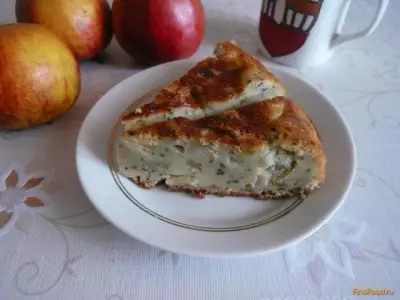 Шарлотка с яблоками и мятой рецепт с фото