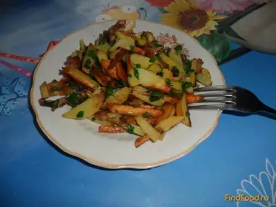 Жареный картофель с зеленым луком рецепт с фото