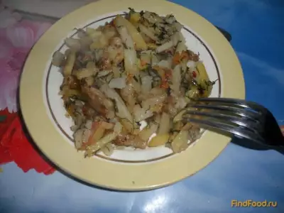 Жаренный картофель с луком и укропом рецепт с фото