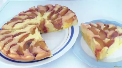Перевернутый пирог со сливами рецепт с фото