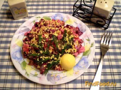 Салат из сельди с горошком рецепт с фото