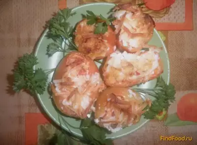 Перец фаршированный сыром и помидорами рецепт с фото