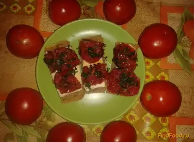 Бутерброды с жареными помидорами и сыром рецепт с фото