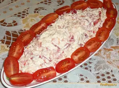Сырный салат с перцем и помидорами рецепт с фото