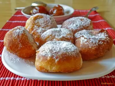 Творожные пончики с яблоками рецепт с фото