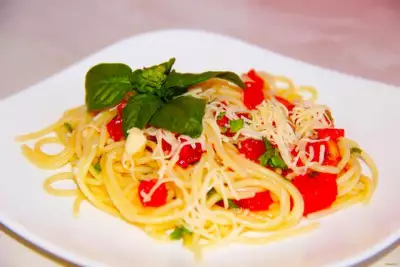 Спагетти с помидорами рецепт с фото