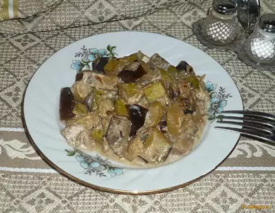 Рагу с баклажанами и кабачками рецепт с фото