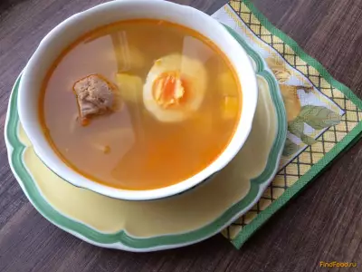 Суп из консервированного тунца с яйцом рецепт с фото