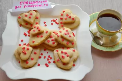 Печенье песочное Два сердечка рецепт с фото