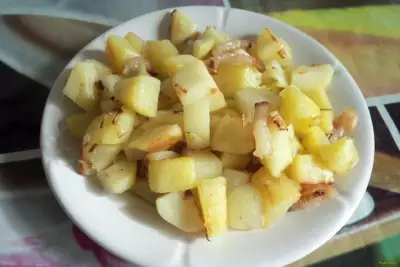 Картофель жареный со шкварками рецепт с фото