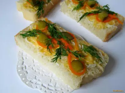 Будерброд с сыром и брынзой рецепт с фото