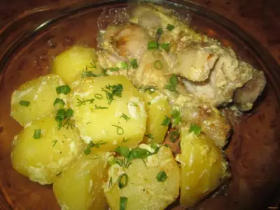 Курица с картофелем запеченные в кулинарном рукаве рецепт с фото