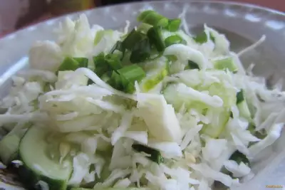 Салат со свежей капустой и огурцами рецепт с фото