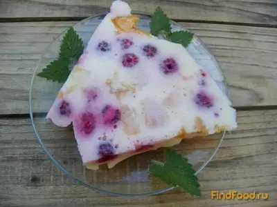 Молочный десерт с персиками и малиной рецепт с фото
