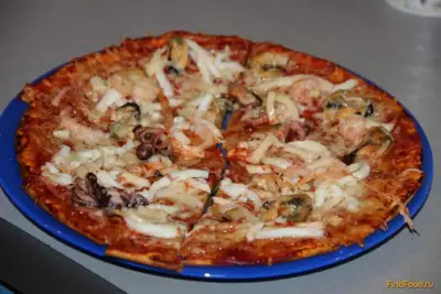 Пицца с морепродуктами быстро рецепт с фото