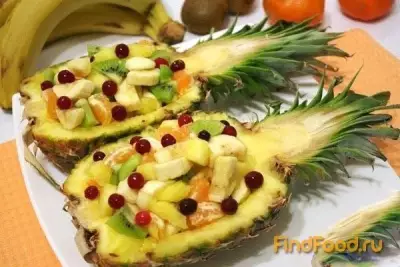 Фруктовый салат в ананасе рецепт с фото