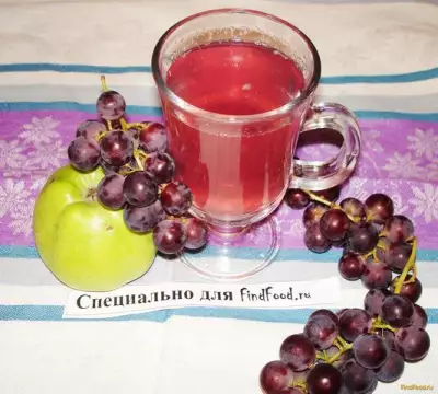 Компот из яблок и винограда рецепт с фото