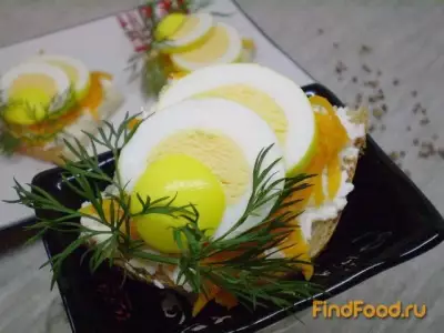 Канапе с маринованными яйцами и морковью рецепт с фото