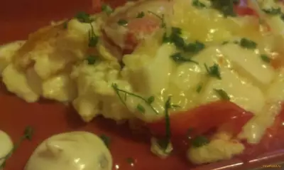 Яичница с плавленым сыром и томатами рецепт с фото