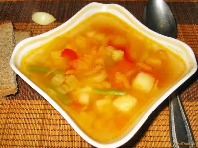 Суп из белой фасоли и лечо рецепт с фото