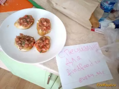 Брускетта с помидорами рецепт с фото