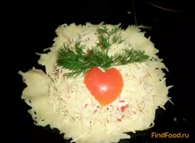 Салат в корзиночке из сыра рецепт с фото