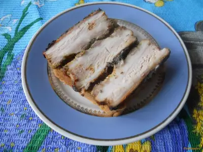 Грудинка запеченная с горчицей и мятой рецепт с фото