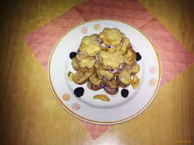 Печенье с ежевичным кремом рецепт с фото