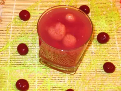 Кисель из замороженной вишни и клубники рецепт с фото