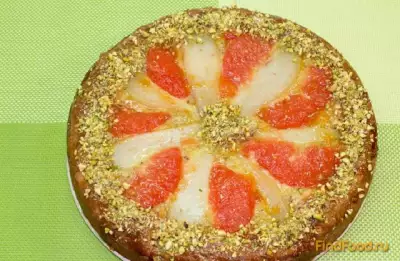 Пирог с грушей и грейпфрутом рецепт с фото