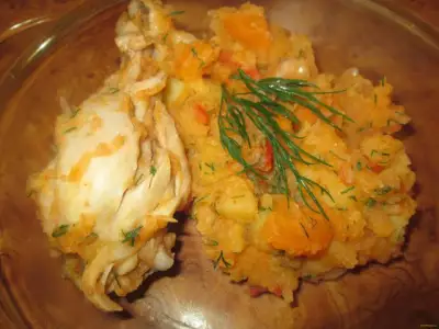 Картошка с курицей тушеные в казане рецепт с фото
