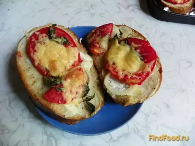 Гренки с помидорами на черном хлебе рецепт с фото