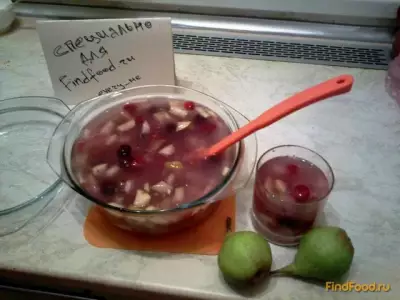 Кисель с грушами и ягодами рецепт с фото