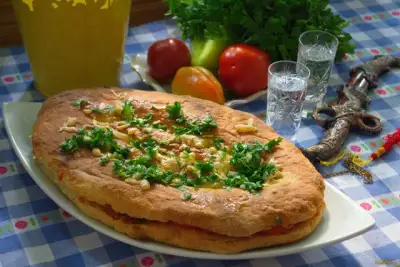 Запеченный армянский  лаваш с овощами рецепт с фото