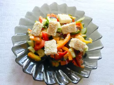 Овощной салат с кунжутом рецепт с фото