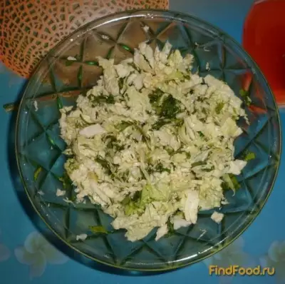 Салат из пекинской капусты с зеленью  рецепт с фото