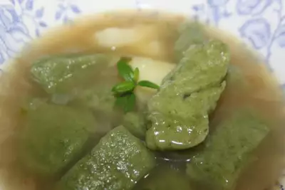 Суп со шпинатными галушками рецепт с фото