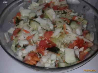Салат овощной летний рецепт с фото