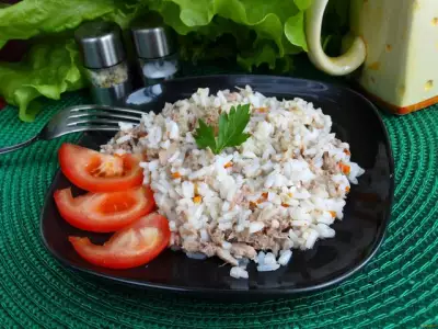 Рис с индейкой и овощами рецепт с фото