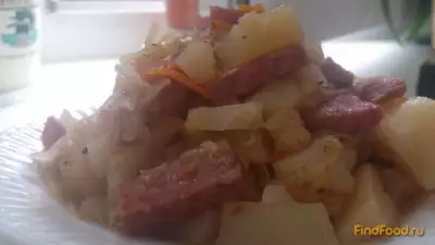 Картофель тушеный с овощами  рецепт с фото