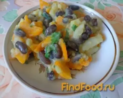 Картофель тушеный с фасолью рецепт с фото