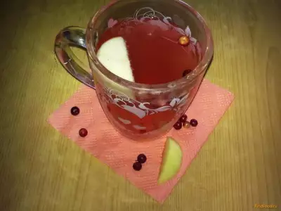 Чай бруснично-яблочный рецепт с фото