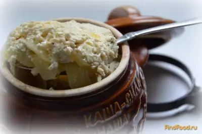 Картофель с молоком и сыром в горшочке рецепт с фото