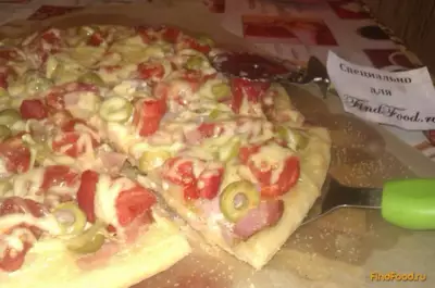 Пицца с копченой грудинкой рецепт с фото