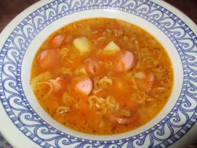 Суп с лапшой быстрого приготовления рецепт с фото